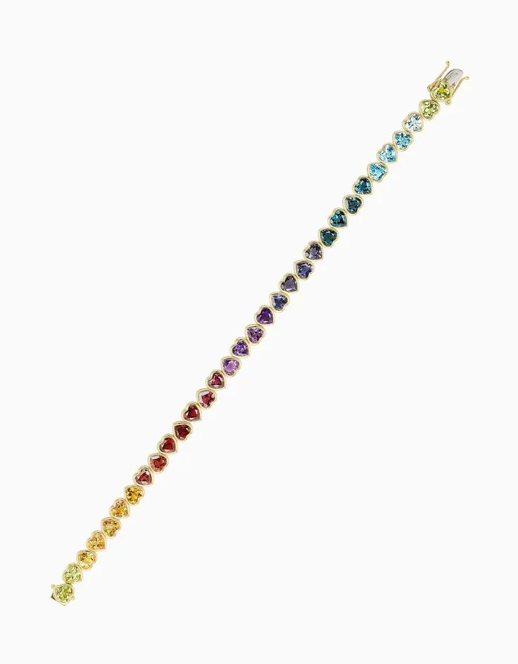 I Heart Rainbows Bracelet (Semi-Precious)