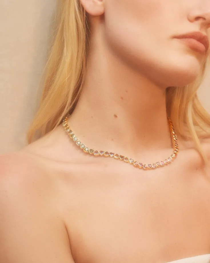 I Heart Rainbows Necklace (Semi-Precious)
