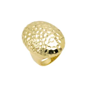 Indented Puffy Statement Oval Ring