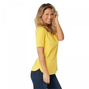 Isaac Mizrahi Live! Plus Size Essentials Pima Cotton Scoop Neck T-Shirt