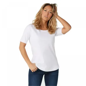 Isaac Mizrahi Live! Women's Essentials Pima Cotton Scoop Neck T-Shirt