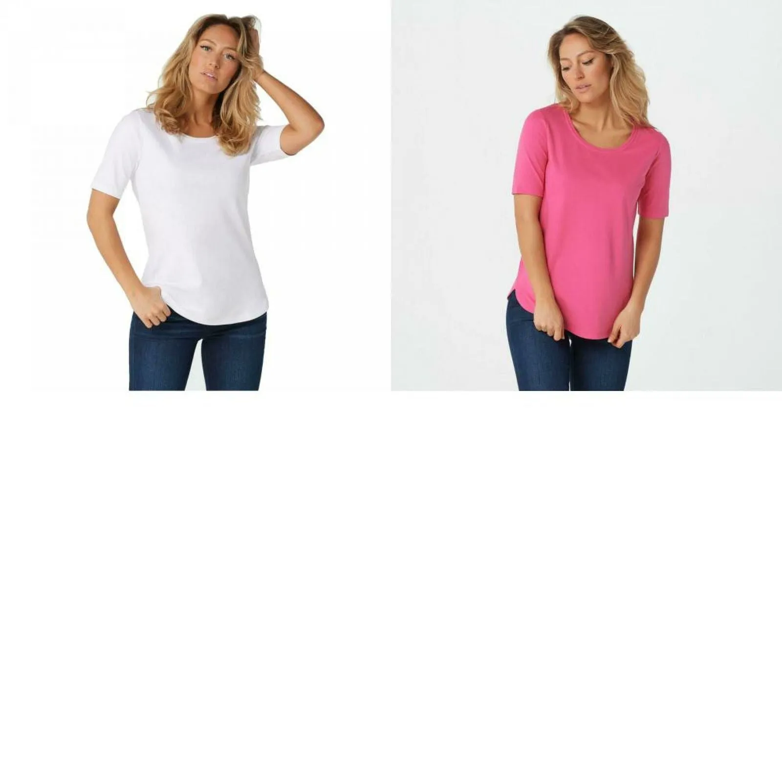Isaac Mizrahi Live! Women's Essentials Pima Cotton Scoop Neck T-Shirt