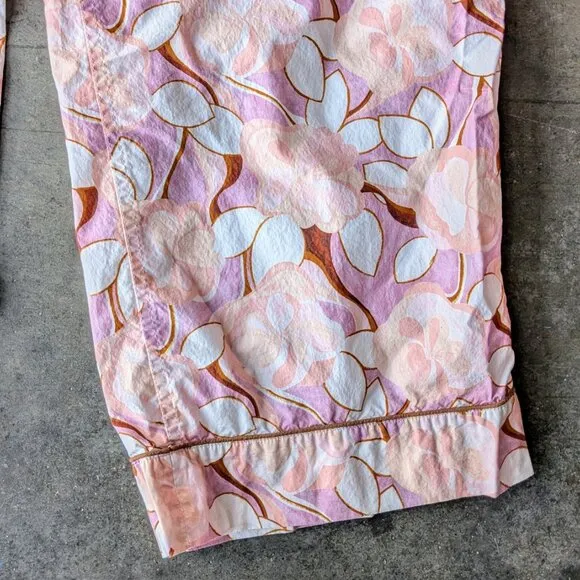 J. Crew Long Sleeve Cotton Poplin Pajama Set in Painted Floral size XXL