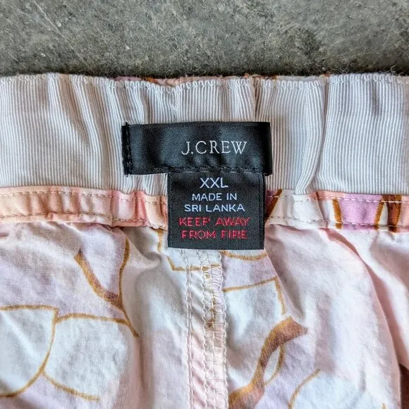 J. Crew Long Sleeve Cotton Poplin Pajama Set in Painted Floral size XXL