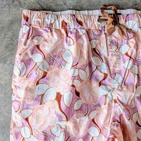 J. Crew Long Sleeve Cotton Poplin Pajama Set in Painted Floral size XXL