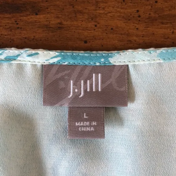 J. JILL Women Large Cotton Silk Blend Vneck Sleeveless Pastel Maxi Dress Beachy