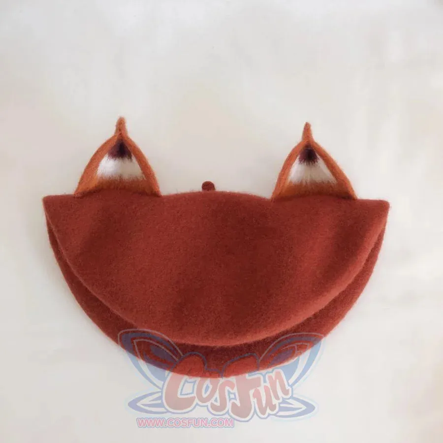 Japanese New Cute Fox Ear Caramel Woolen Beret Caps C00061