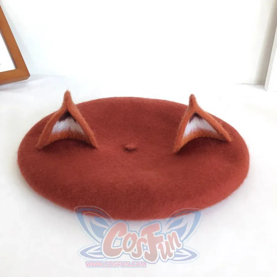 Japanese New Cute Fox Ear Caramel Woolen Beret Caps C00061