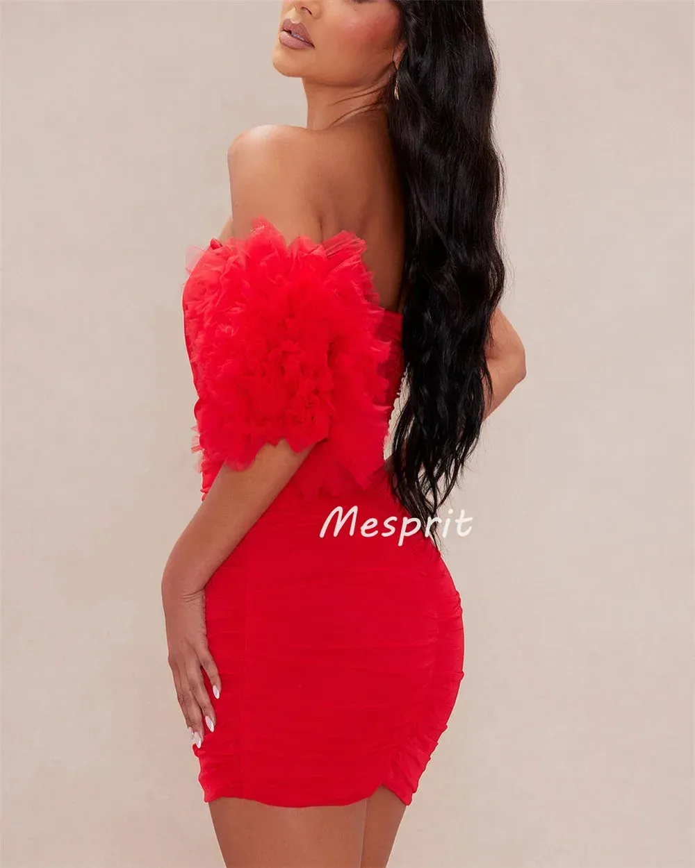 JazzHer Customized Exquisite Sexy Sizes Available Jersey Pleat Ruched Sheath One-shoulder Short Dresses Bespoke Occasion Dresses Modern (PRE-ORDER)