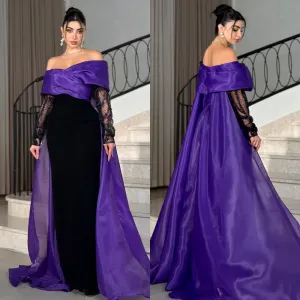 JazzHer Customized Matching Exquisite Pleat Beading Sequined Straight Off-the-shoulder Long Dresses Bespoke Occasion Dresses Elegant (PRE-ORDER)