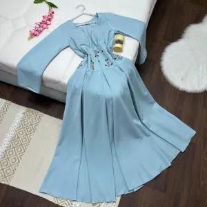 JazzHer Customized Sexy Jersey Pleat Sequined A-lineV-neck Midi Dresses Bespoke Occasion Dresses Classic Exquisite Modern Style Pastrol (PRE-ORDER)