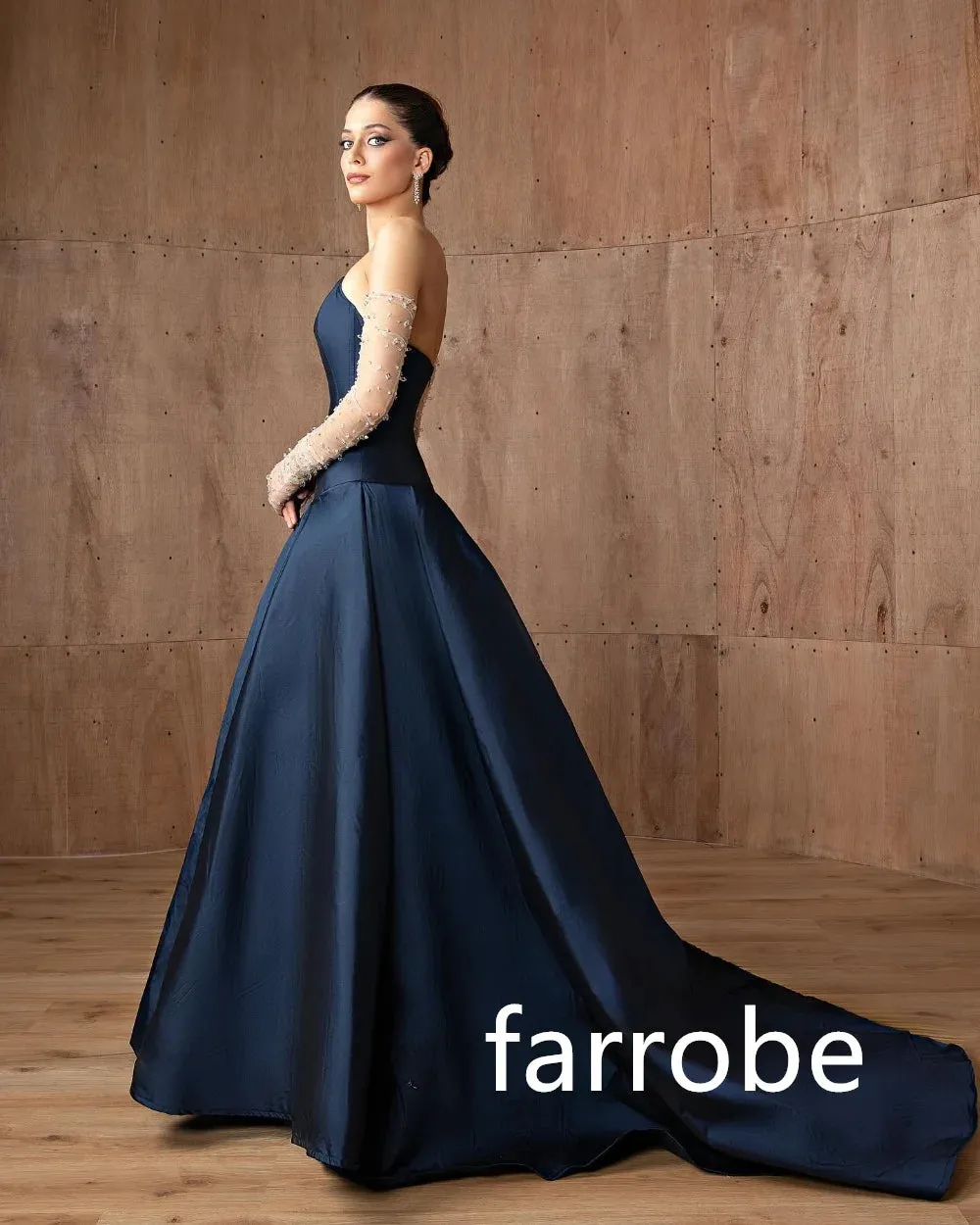 JazzHer Customized Sizes Available Jersey Pleat A-line Strapless Long Dresses Bespoke Occasion Dresses Classic Exquisite Modern Style Pa (PRE-ORDER)