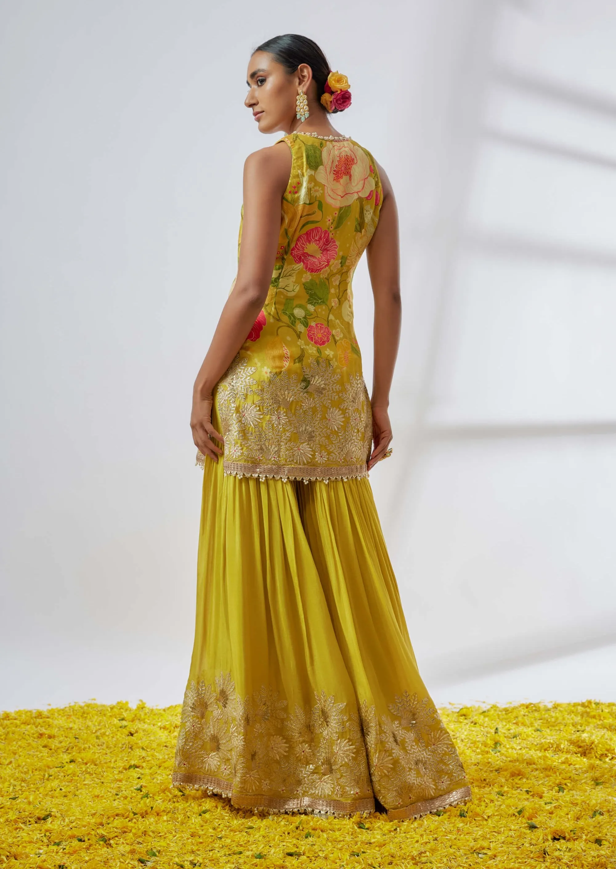 Kalki yellow sharara set