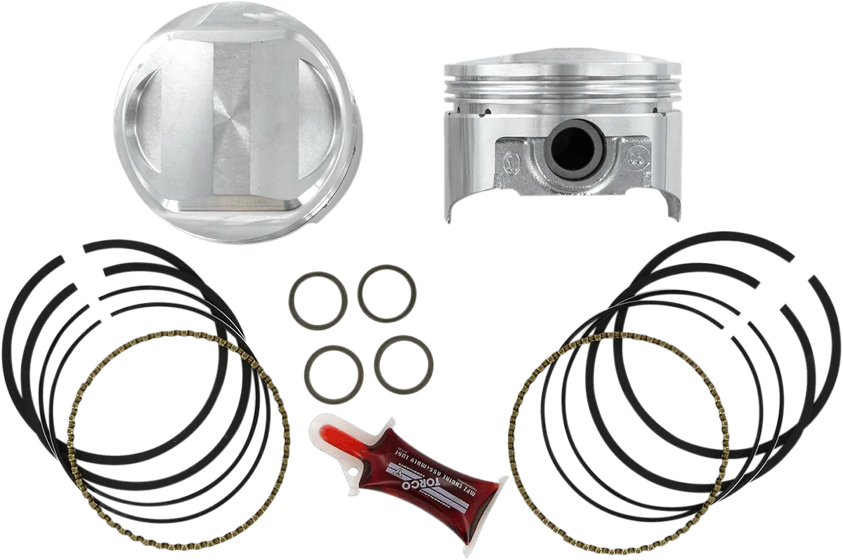 KB Performance KB258.005 Cast Piston Kit (80ci., Flat Top) - .005in. Oversize to 3.503in., 8.7:1 Compression