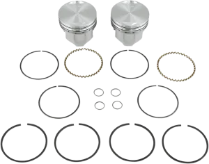 KB Performance KB258.005 Cast Piston Kit (80ci., Flat Top) - .005in. Oversize to 3.503in., 8.7:1 Compression