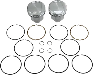 KB Performance KB305.040 Cast Piston Kit (80ci., Domed) - .040in. Oversize to 3.538in., 9.6:1 Compression