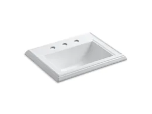 KOHLER K-2241-8 Memoirs Classic Classic drop-in bathroom sink with 8" widespread faucet holes