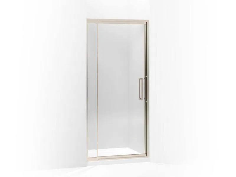 KOHLER K-705815-L Lattis Pivot shower door with sliding steam transom, 89-1/2" H x 30 - 33" W, with 3/8" thick Crystal Clear glass