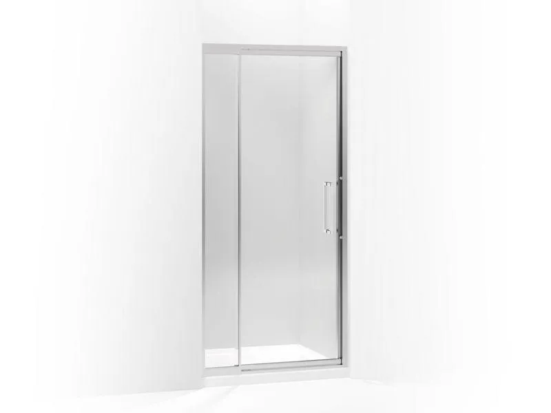 KOHLER K-705816-L Lattis Pivot shower door, 76" H x 33 - 36" W, with 3/8" thick Crystal Clear glass