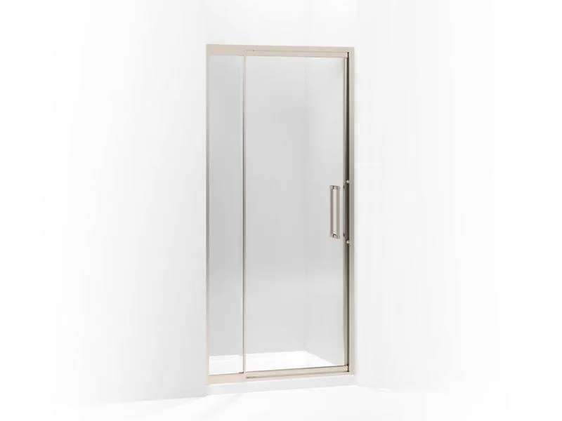KOHLER K-705816-L Lattis Pivot shower door, 76" H x 33 - 36" W, with 3/8" thick Crystal Clear glass
