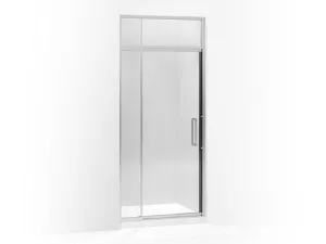 KOHLER K-705819-L Lattis Pivot shower door with sliding steam transom, 89-1/2" H x 36 - 39" W, with 3/8" thick Crystal Clear glass