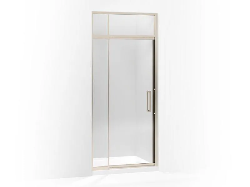 KOHLER K-705819-L Lattis Pivot shower door with sliding steam transom, 89-1/2" H x 36 - 39" W, with 3/8" thick Crystal Clear glass