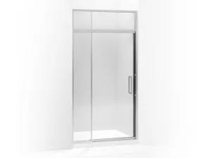 KOHLER K-705821-L Lattis Pivot shower door with sliding steam transom, 89-1/2" H x 39 - 42" W, with 3/8" thick Crystal Clear glass