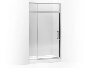 KOHLER K-705823-L Lattis Pivot shower door with sliding steam transom, 89-1/2" H x 45 - 48" W, with 3/8" thick Crystal Clear glass