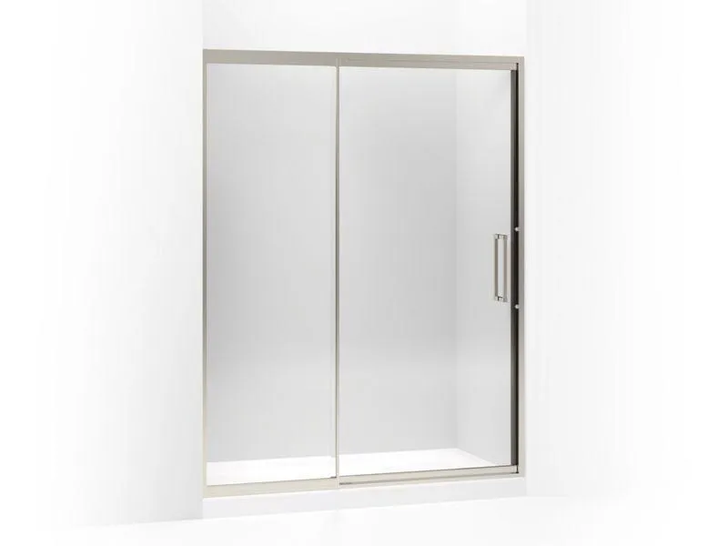 KOHLER K-705824-L Lattis Pivot shower door, 76" H x 57 - 60" W, with 3/8" thick Crystal Clear glass