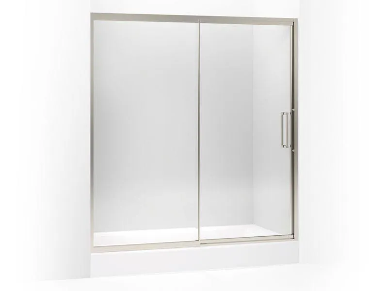 KOHLER K-705826-L Lattis Pivot shower door, 76" H x 69 - 72" W, with 3/8" thick Crystal Clear glass