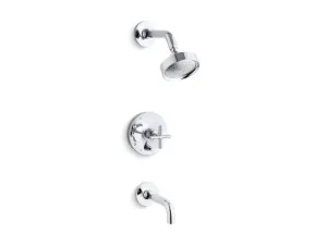 KOHLER K-T14421-3E-CP Purist Rite-Temp pressure-balancing bath and shower trim set, valve not included