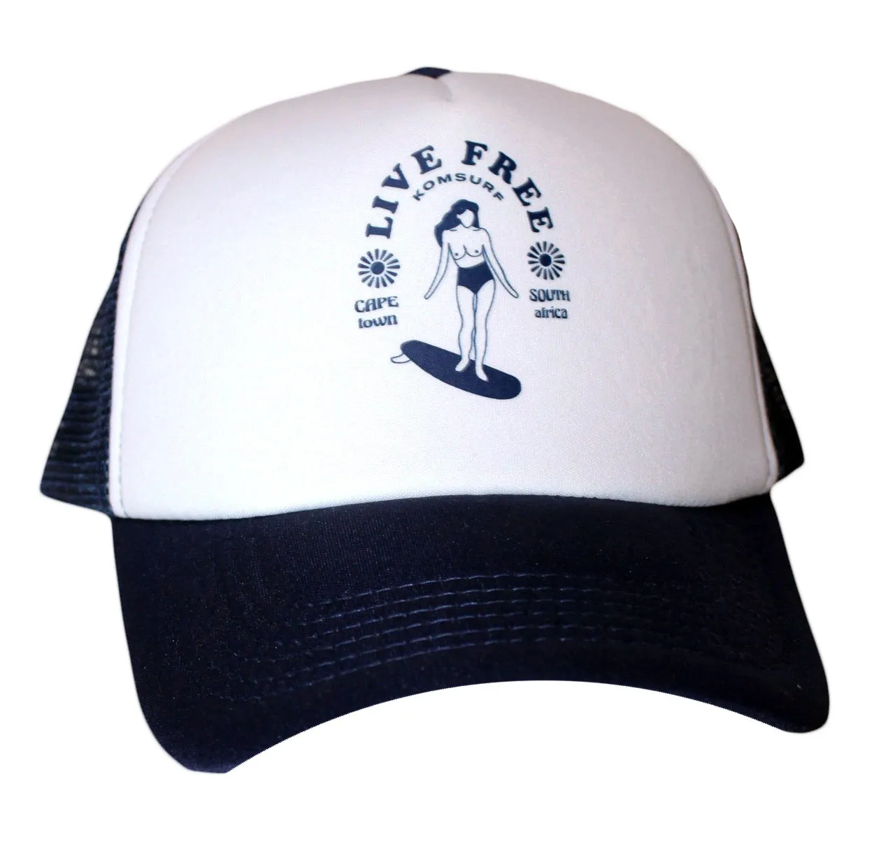 Komsurf Live Free Trucker Cap -  Navy
