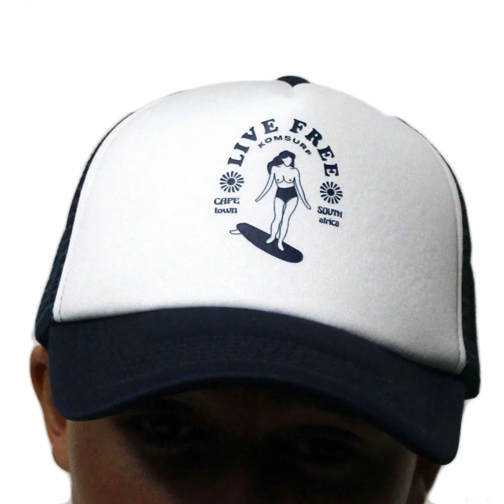 Komsurf Live Free Trucker Cap -  Navy