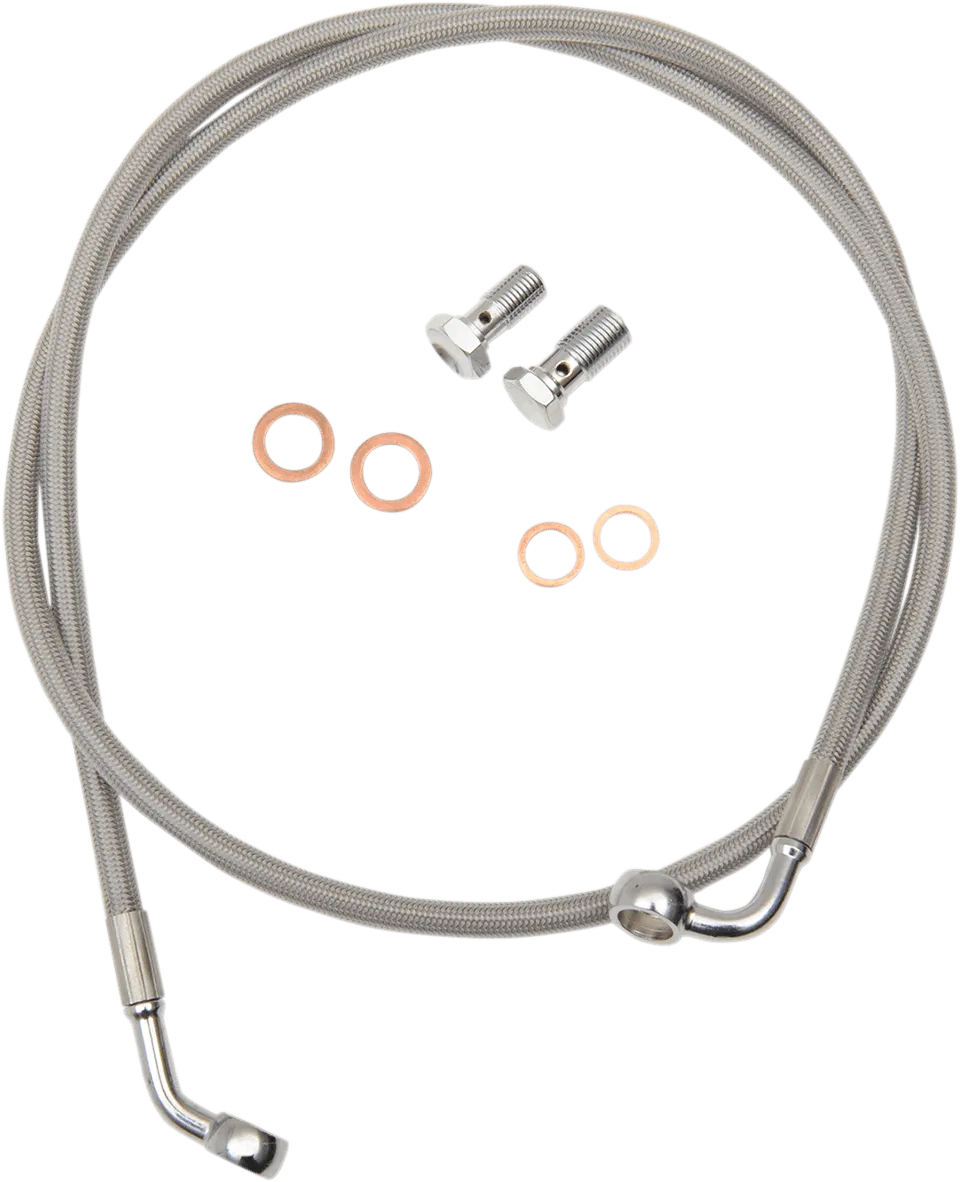 LA Choppers LA-8100B13 Stainless Steel Brake Line Kit - 12in.-14in. Ape Hangers