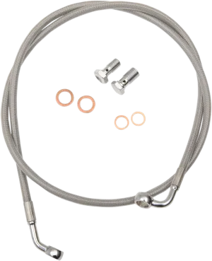 LA Choppers LA-8100B13 Stainless Steel Brake Line Kit - 12in.-14in. Ape Hangers