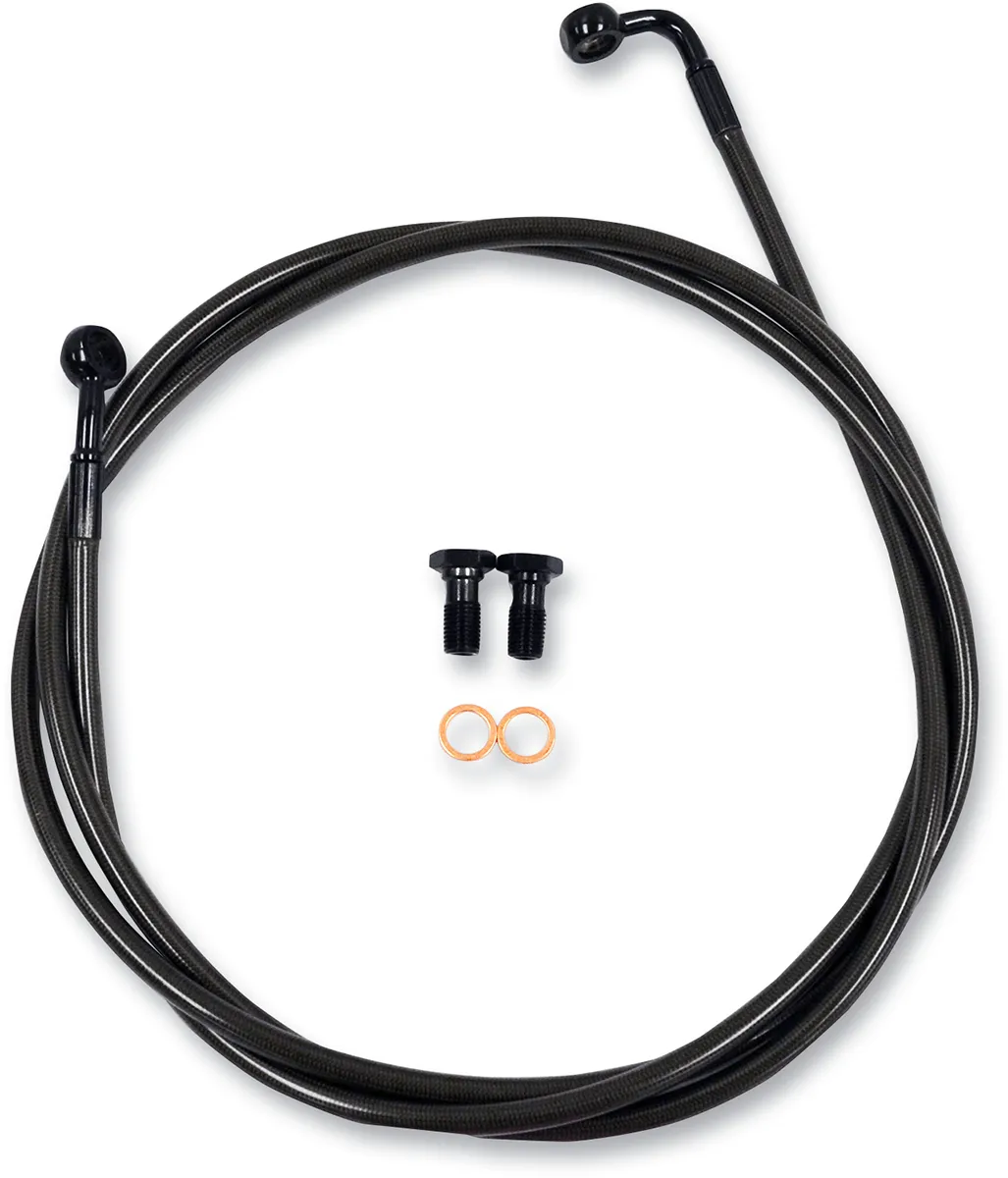 LA Choppers LA-8100B16M Midnight Standard Brake Lines - 15-17in. Ape Hangers