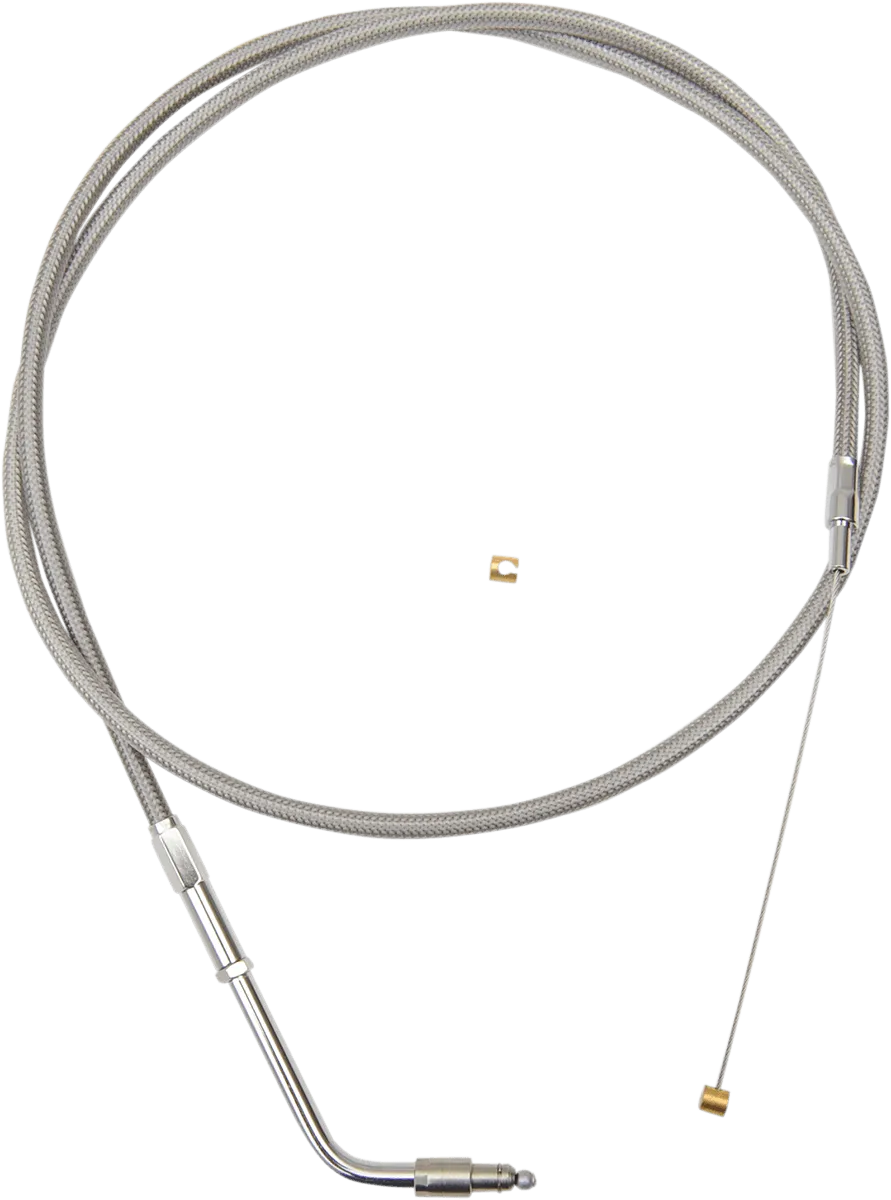 LA Choppers LA-8100TH19 Stainless Steel Throttle Cable Kit - 18in.-20in. Ape Hangers