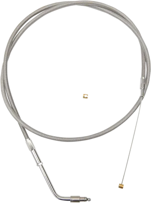 LA Choppers LA-8100TH19 Stainless Steel Throttle Cable Kit - 18in.-20in. Ape Hangers