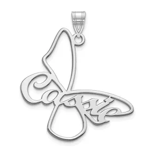 Large Butterfly with Name on Wings Pendant