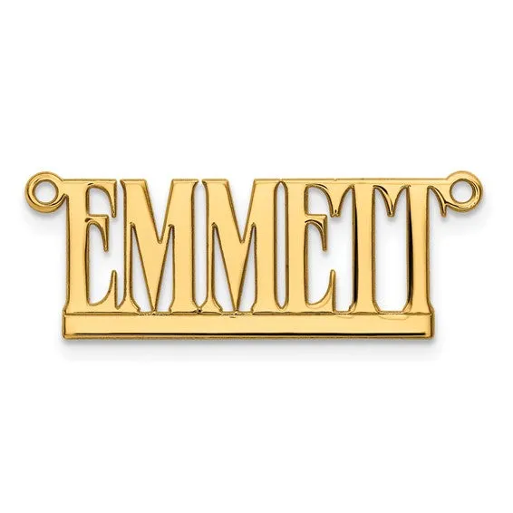 Laser Polished Nameplate Necklace