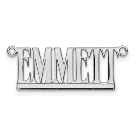 Laser Polished Nameplate Necklace
