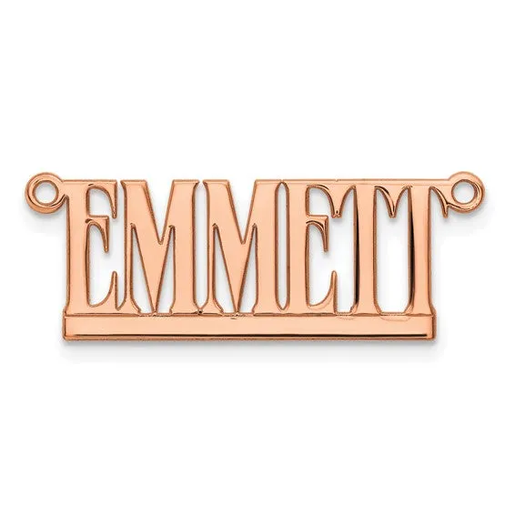 Laser Polished Nameplate Necklace
