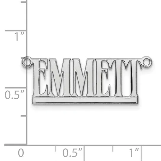 Laser Polished Nameplate Necklace