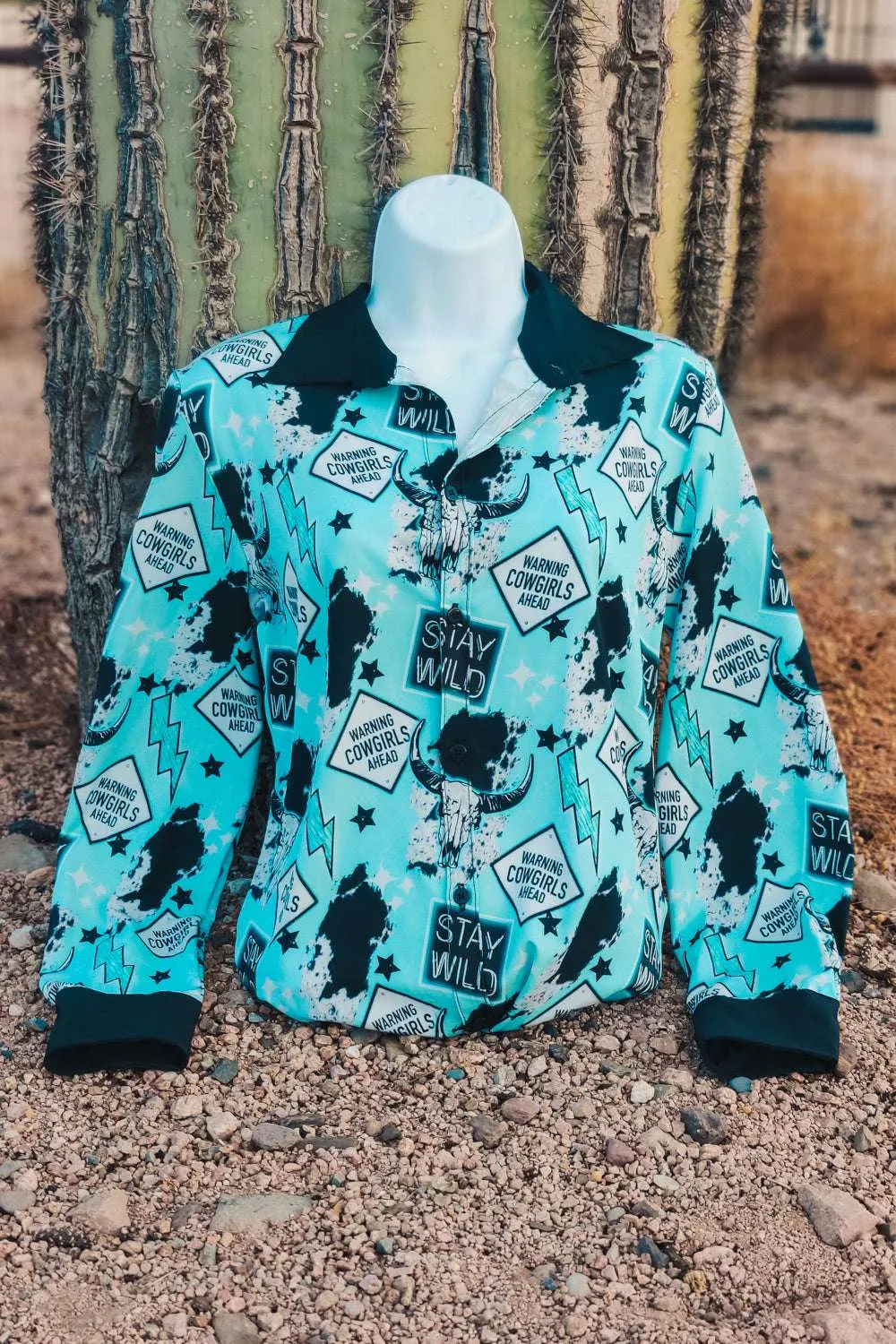 *LAST CHANCE* Warning Cowgirls Button Down