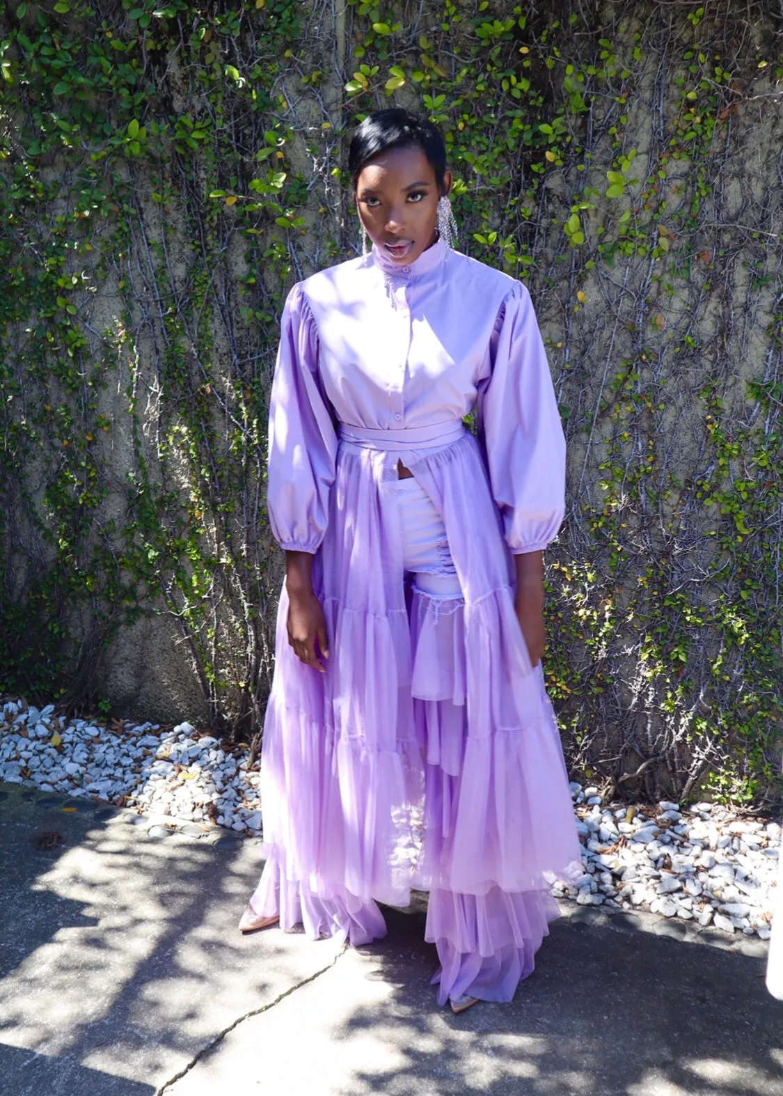 Lavender Now! Tulle Top