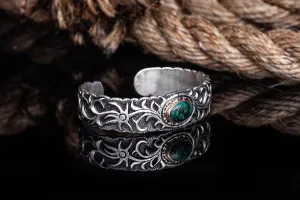 LD #12 Silver & Chrysocolla Cuff