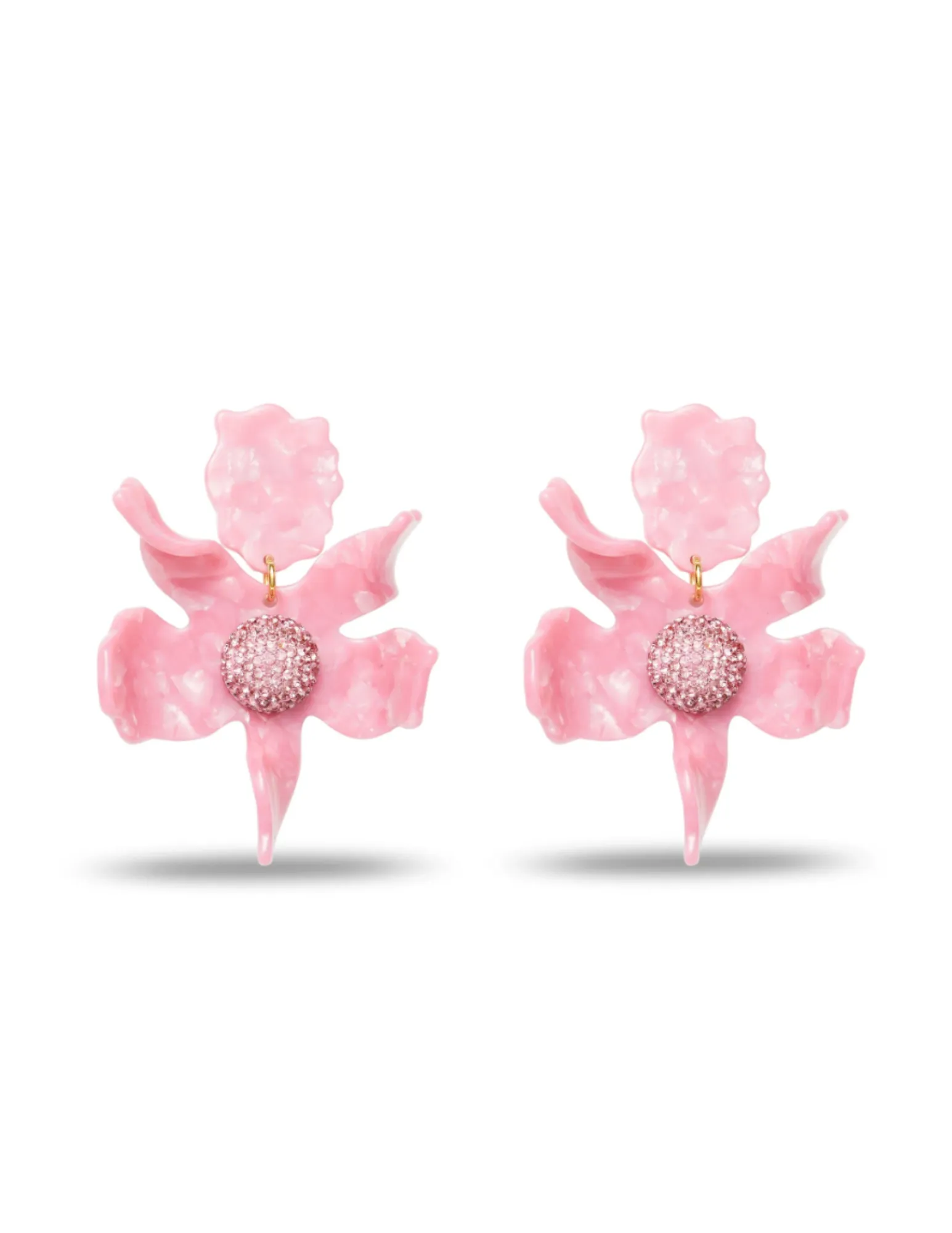 Lele Sadoughi Rose Crystal Lily Earrings