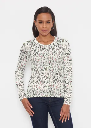 Leopard Bouquet (8019) ~ Signature Long Sleeve Crew Shirt