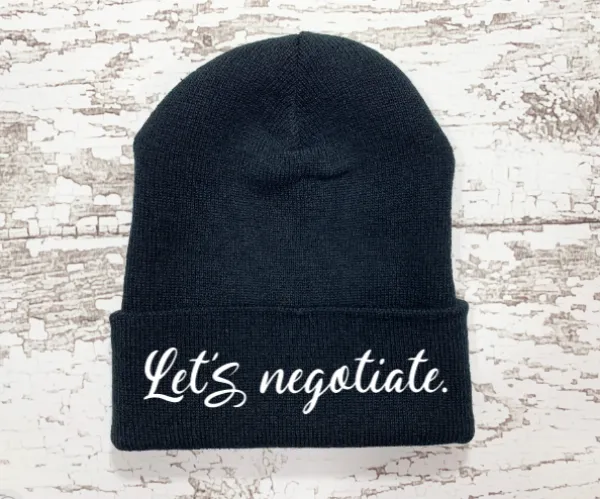 Let's Negotiate, Black Beanie Cuffed Hat