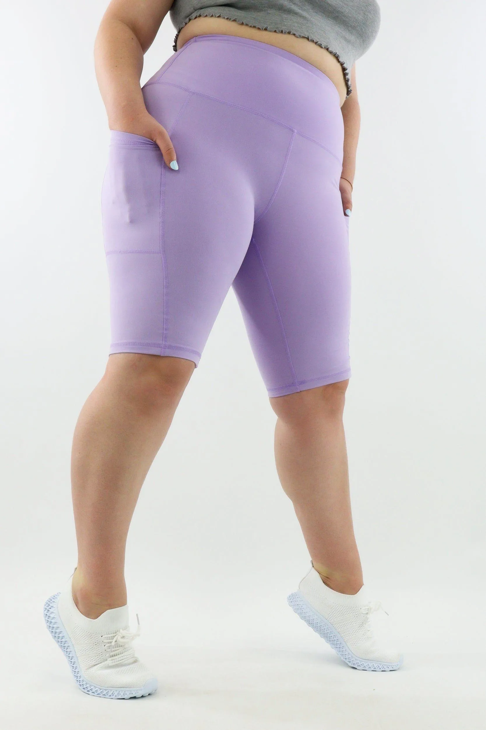 Light Purple - Leg Pockets - Long Shorts - Hybrid 2.0